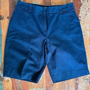Charter Club Katherine Fit‎  Navy Blue Chino Shorts Size 14